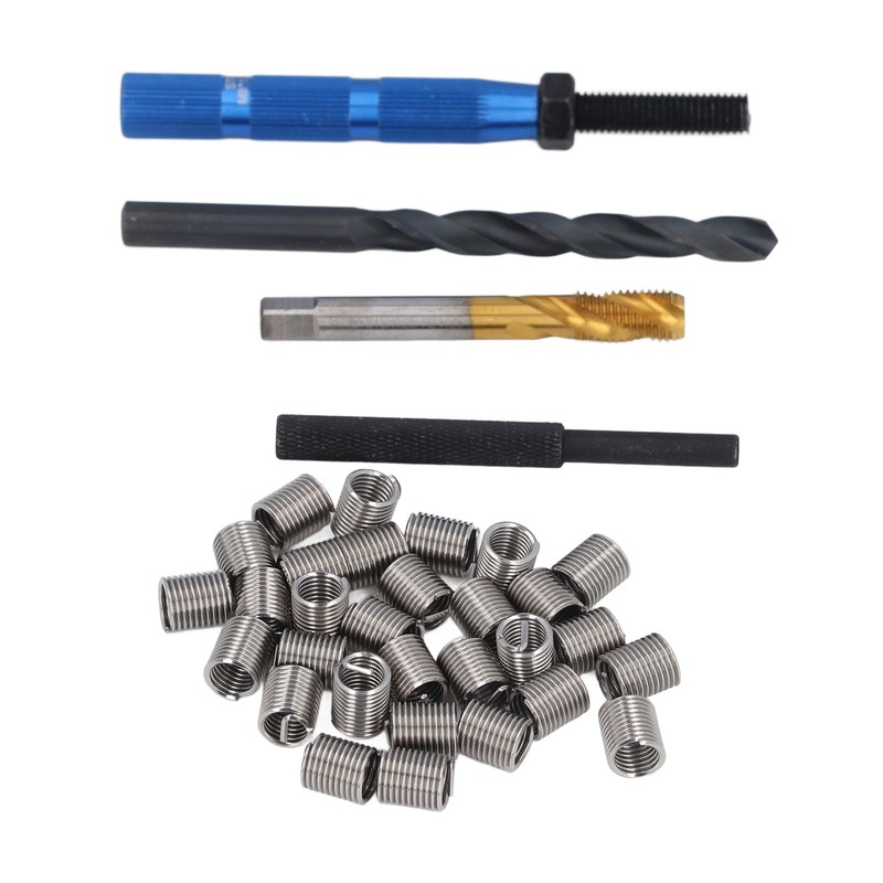 34Pcs Metric Thread Repair Insert Kit Stainless Steel M8 X