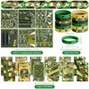 122PCS Camo Party Favors Set, 50 Stickers, 12 Assemble Stickers,