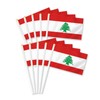 Lyvixora ​10 PCS Lebanese Flag Handheld Mini Flags - Lebanon