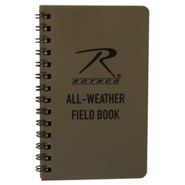 Rothco All-Weather Waterproof Notebook, Coyote Brown, 3" x 5"
