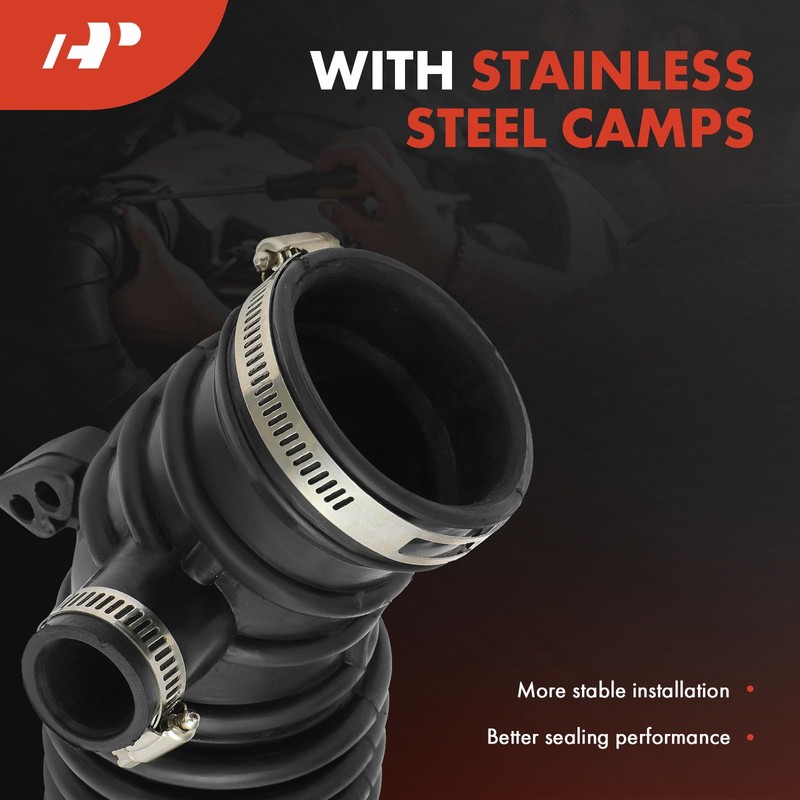 A-Premium Engine Air Clean Intake Tube Hose with Clamps Compatible