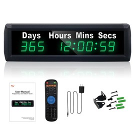 YZ Digital 999 Days Countdown Timer, Count Up/Count Down Clock with Remote, 12/24 Hour Real Time, Event Countdown Clock Large Display, Countdown Calendar for Retirement/Pregnancy/Birthday/Christmas