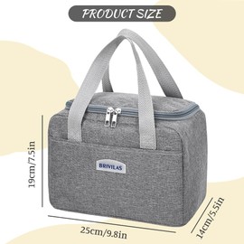 Aucuu Lunch Bag, Insulated Lunch Bag, Waterproof Leak-Proof Lunchbag, Foldable Picnic Bag, Lunch Cooler Bags for Women, Men, Kids and Students Travel Picnic School