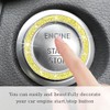 Gasedin Gasedin Car Engine Start Stop Decoration Ring, Sparkling Crystal