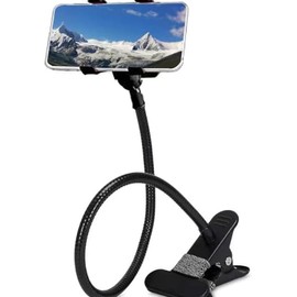 Mlaylase Bedside Phone Holder，gooseneck Phone Holder Clip Flexible arm Phone Holder，Flexible gooseneck Mobile Phone Bracket，360 Adjustable DIY Flexible Desktop Mobile Phone Bracket