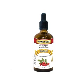 Organic Rosehip Oil 100% Cold Pressed Unrefined,Certified, Premium Quality 50 ml (red)
