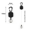2 PCS Retractable Key Chain High Resiliency 31.5in Frosted Shell