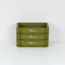 KBDcraft Stackable Storage Bin - Heavy-Duty Plastic Organizer Box and Tray with Straight Walls, small plastic bin totes for storage, 12"x8"x3", 0.5Gal, Green, 3 Pack