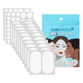 Pack of 80 Pimple Patches, Anti Pimple Plasters with Tea Tree & Calendula Oil, Acne Stains Patch for Face, Chin or Body, Breathable Absorptions Abscess Acne Patch Suitable for All Skin Types