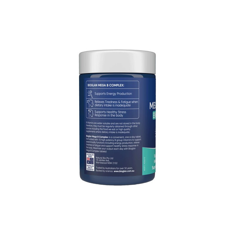 Bioglan Mega B Complex Energy & Stress 90 Tablets
