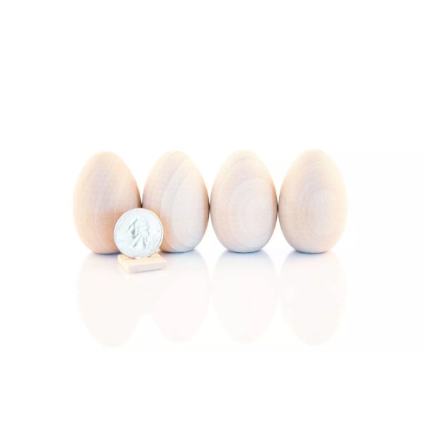 Unbranded 6- 2" Wood Egg Easter Egg Egg Decor Paint