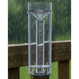 Emphira Rain Gauge Outdoor Professional Long Term Rain Gauge Mounting Bracket, Precisely Accurate to 1/100th of an Inch,UV and Heat Resistant, Non-Yellowing Rain Gauge Fit All Weather Conditions