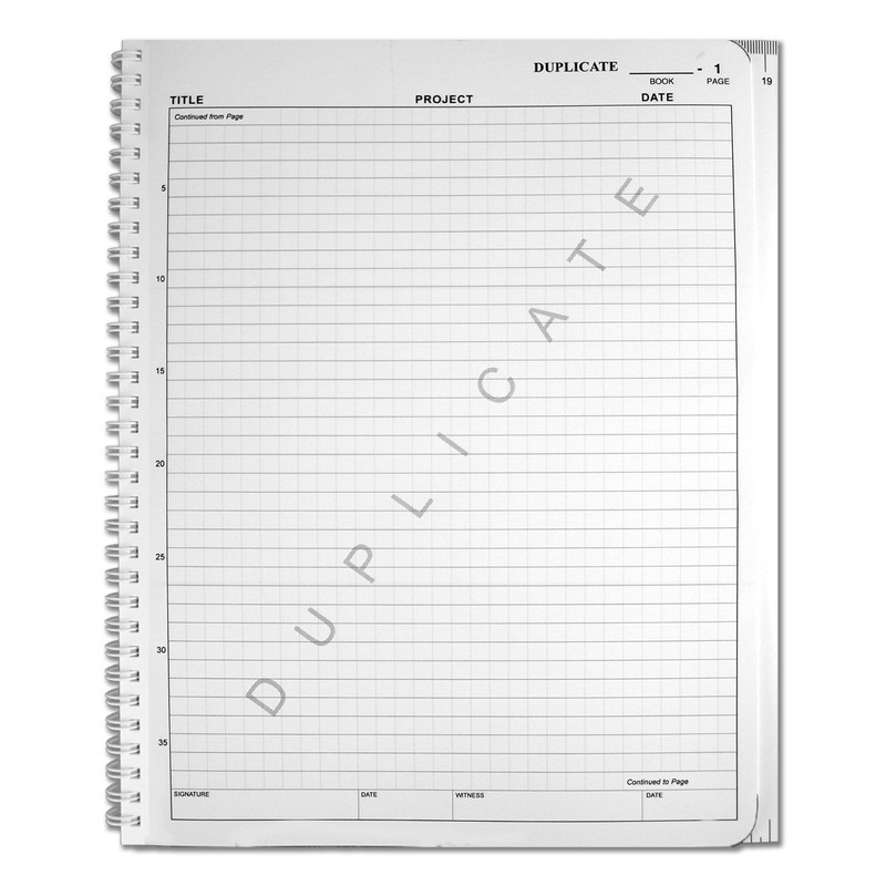 BookFactory Carbonless Lab Notebook (Scientific Ruled Format), 50 Sets of