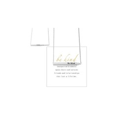 Be Kind ...Of A B tch- Hidden Message Necklaces,3D Engraving Vertical Bar Necklace for Women Stainless Steel Encouragement Mantra Pendant Necklace Funny Square Tube Jewelry Inspirational Friendship (Silver-Pendant)