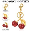 Cherry Keychain Accessory Purse Charm Glitter Resin and Metal Accessories