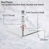 GGStudy 12 Inches Square Rain Shower Head Large Stainless Steel