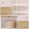 Cozivolife Over The Washer and Dryer Storage Shelf Bamboo,5 Tiers