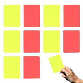 5 Set Soccer Referee Red and Yellow Cards Caution and Dismissal Cards Football Referee Cards Sports Referee Cards Soccer Referee Cards Set Sport Officials Penalty Cards 5 Yellow Cards + 5 Red Cards