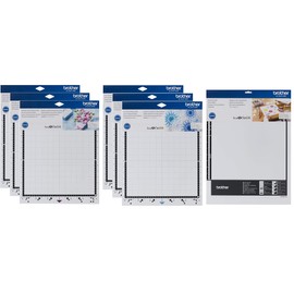 Brother ScanNCut DX Mats, 12" x 12" Standard and Low Tack Adhesives, 3 Each, and 12" x 12" Non-Tack Scanning Mat