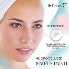 RyDerma Hydrocolloid Pimple Patches, 108 Count, Invisible Spot Cover, Blemish Patch, Skin Care