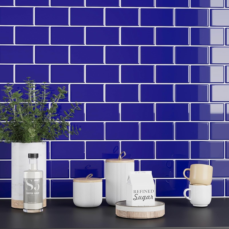 VEELIKE Subway Tile Peel and Stick Backsplash for Kitchen Royal