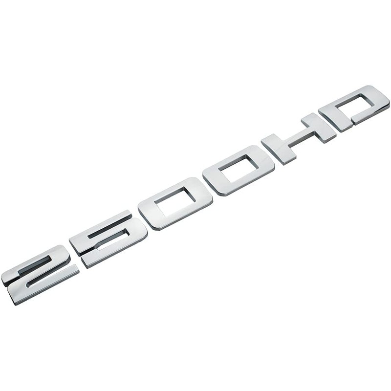 2X 2500HD Emblems Badges Letter Nameplates Replacement for Silverado (Chrome)