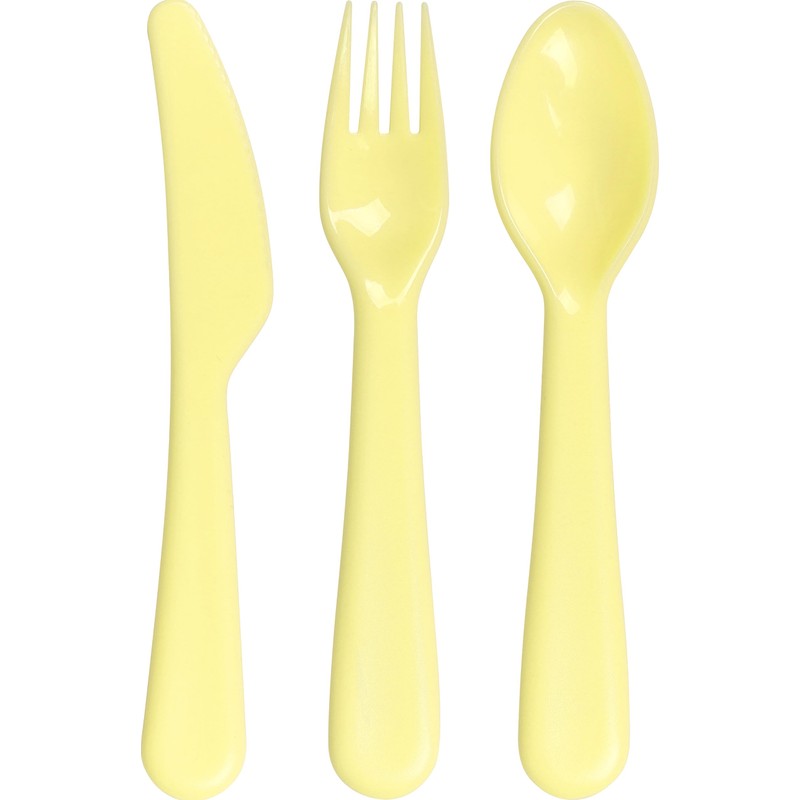 HEKU Set di posate riutilizzabili, 18 pezzi, in materiale PP,