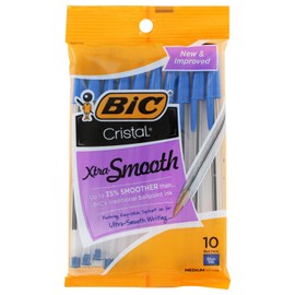Medium Point Cristal Stic Ball Pen, 10/Pack Color: Blue