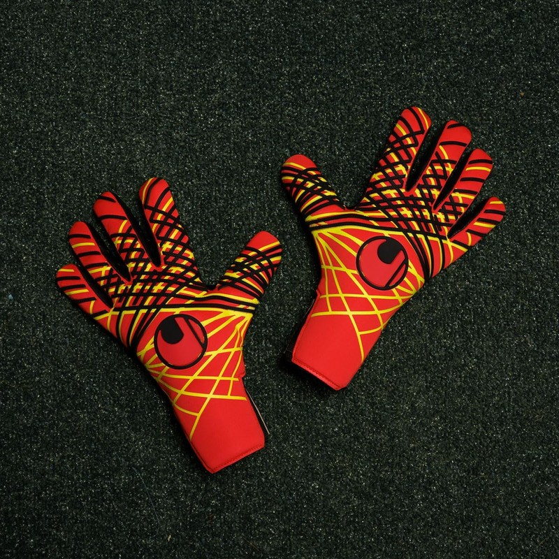 uhlsport Game Soccer GK Keeper Gloves Fire Edition Absolute Grip