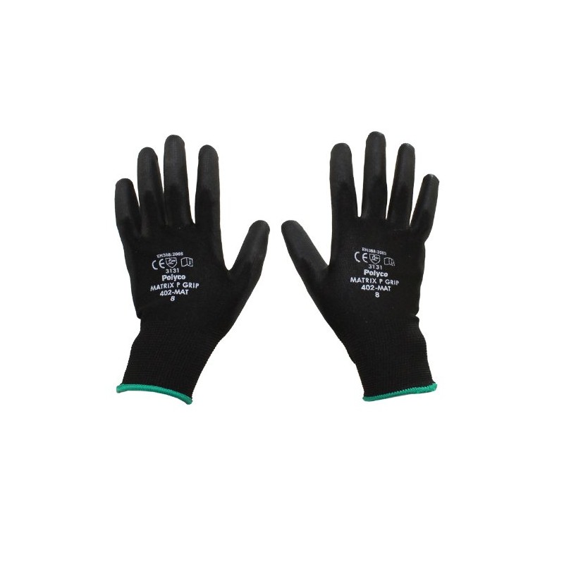 6 Pairs - POLYCO Matrix P Grip - Black PU