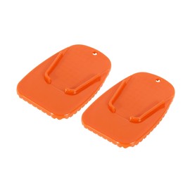 TUCKBOLD 2pcs Motorcycle Kickstand Support Pad Side Stand Pad Orange Automotive Parts