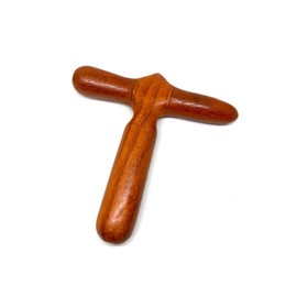 wumio Cross Pressure Point Bar, Natural Wood, Acupressure Rod, Home, Soles, Shoulders, Neck, Waist, Calf, Arm, Muzzle, Muscle Tension, Blood Line, Compact, Portable, Cream, Acupressure Point Press