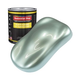 Restoration Shop - Frost Green Metallic Acrylic Enamel Auto Paint - Gallon Paint Color Only - Professional Single Stage High Gloss Automotive, Car, Truck, Equipment Coating, 2.8 VOC