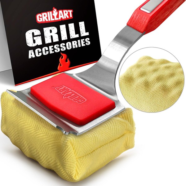 GRILLART GRILLART Grill Brush Bristle Free. SteamWizards BBQ Replaceable Cleaning
