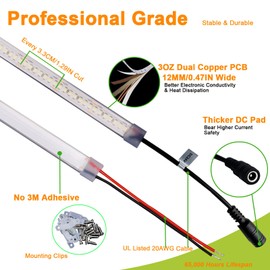 JOYLIT 24V LED Strip 4000K Natural White Outdoor Waterproof, UL Listed Pro 16.4FT 817LM/FT Ultra Bright 238LEDs/M 2835 CRI 92+ 120W 13000LM Dimmable LED Tape, Task Light Strip for Pool, Commercial