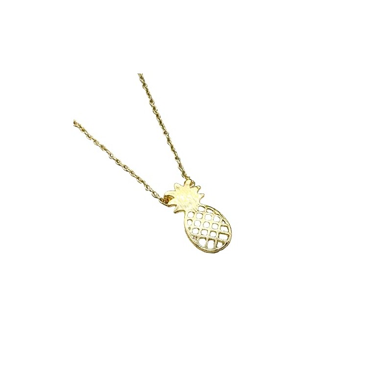 Pineapple Gold Pendant Necklace Handmade