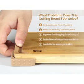 Piklohas Non-Slip Bumpers for Cutting Board, 12 Pcs Silicone Chopping Boards Feet for Kitchen Safe, Anti-Scratch, Corner Protectors Baby Proof, Furniture Corner Guard & Edge Safety, Warm Gifts