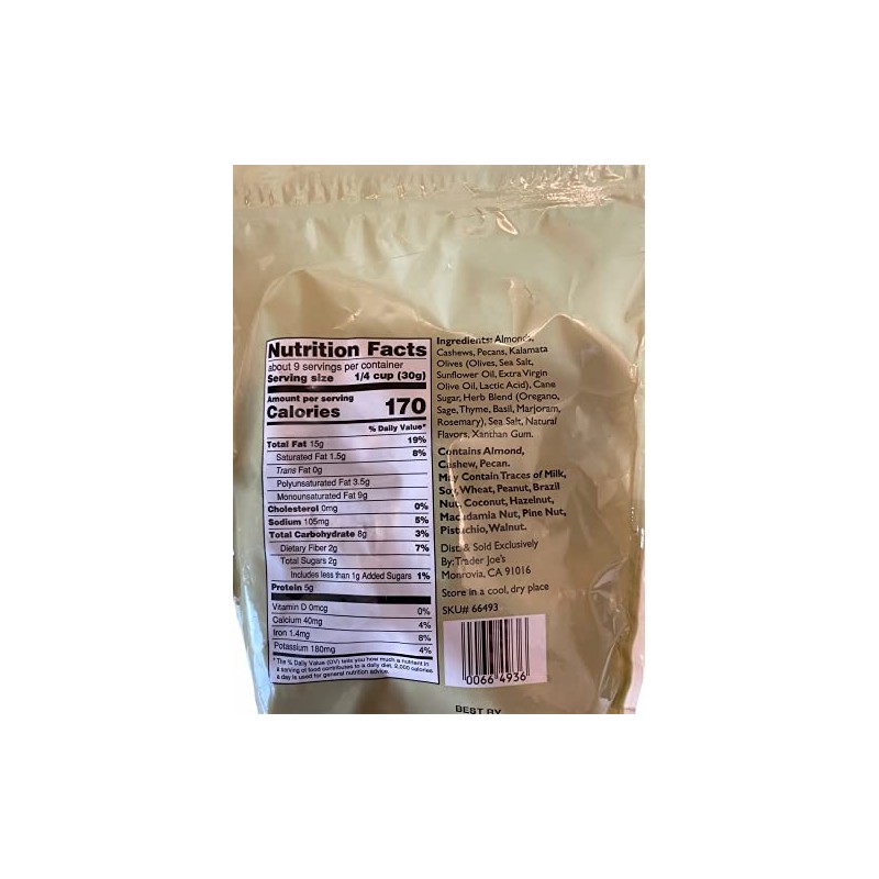 Trader Joe's Olive & Herbs Mixed Nuts, 10 oz (Pack