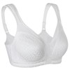 DotVol Women's Full Figure Front Closure Wirefree Jacquard Back Support