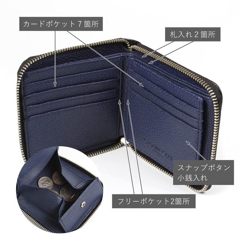 Groove Gear ggs-1027 Men's Bifold Wallet Card Case Carbon Leather