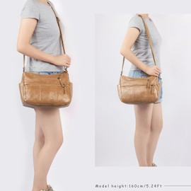 VOLGANIK ROCK Handbags for Women Shoulder bag for women Soft PU Leather Handbag Crossbody bag Multi Pockets Handbag shoulder bag Ladies handbags Travel Bag Green Handbag