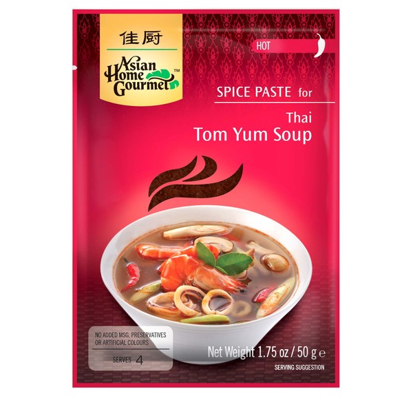 Asian Home Gourmet Spice Paste for Thai Tom Yum Soup, 1.75 oz (Pack of 3)