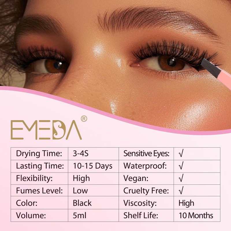 Sensitive Open Eyes Lash Cluster Glue 3s Strong Hold Long