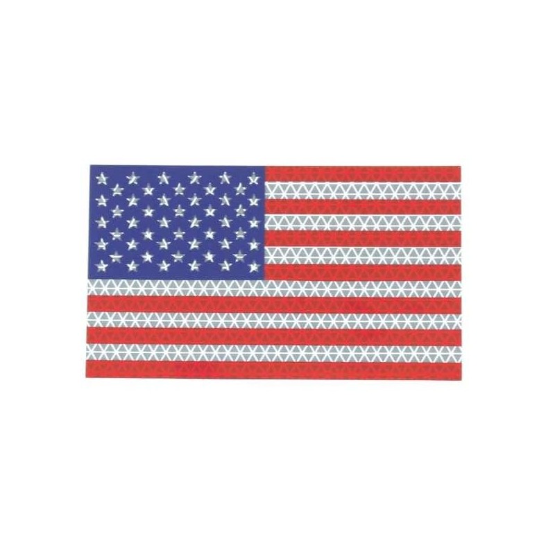 Oralite American Flag Decal, Reflect, 6.5x3.75 in, Red/White/Blue