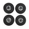 4PCS 1.9in Wheel Tires with 10 Holes Hub Uneven Gravel