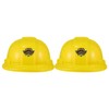 jojofuny 2 Pcs Yellow Toy Construction Hard Hat, Kids Role Play Construction Worker Hard Helmet, Plastic Pretend Play Toys Hats for Building Party Dress Up Costume Accessories
