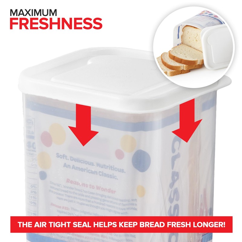 Stock Your Home Bread Container (2 Pack) Bread Loaf Keeper,