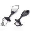 VIPIH Black Rear View Side Mirrors With LED Turn Signals