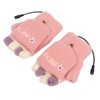 USB Heating Winter Gloves Cotton Knit Washable Women USB Fingerless