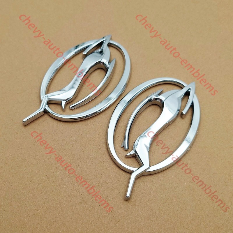 Truckemblems 2pcs Silver Impala Flying Left Right Side Pillar Emblem